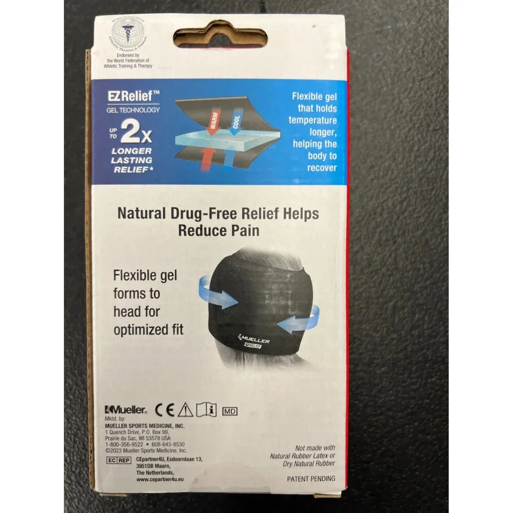 2x Mueller Ezrelief Migraine Cap Sports Medicine Gel Technology 2x Longer Relief